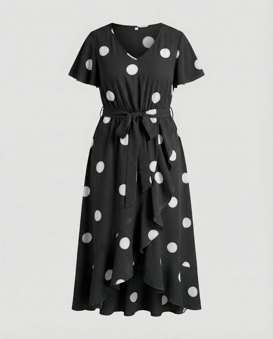 Maxikleid Sommer Damen Gepunktet