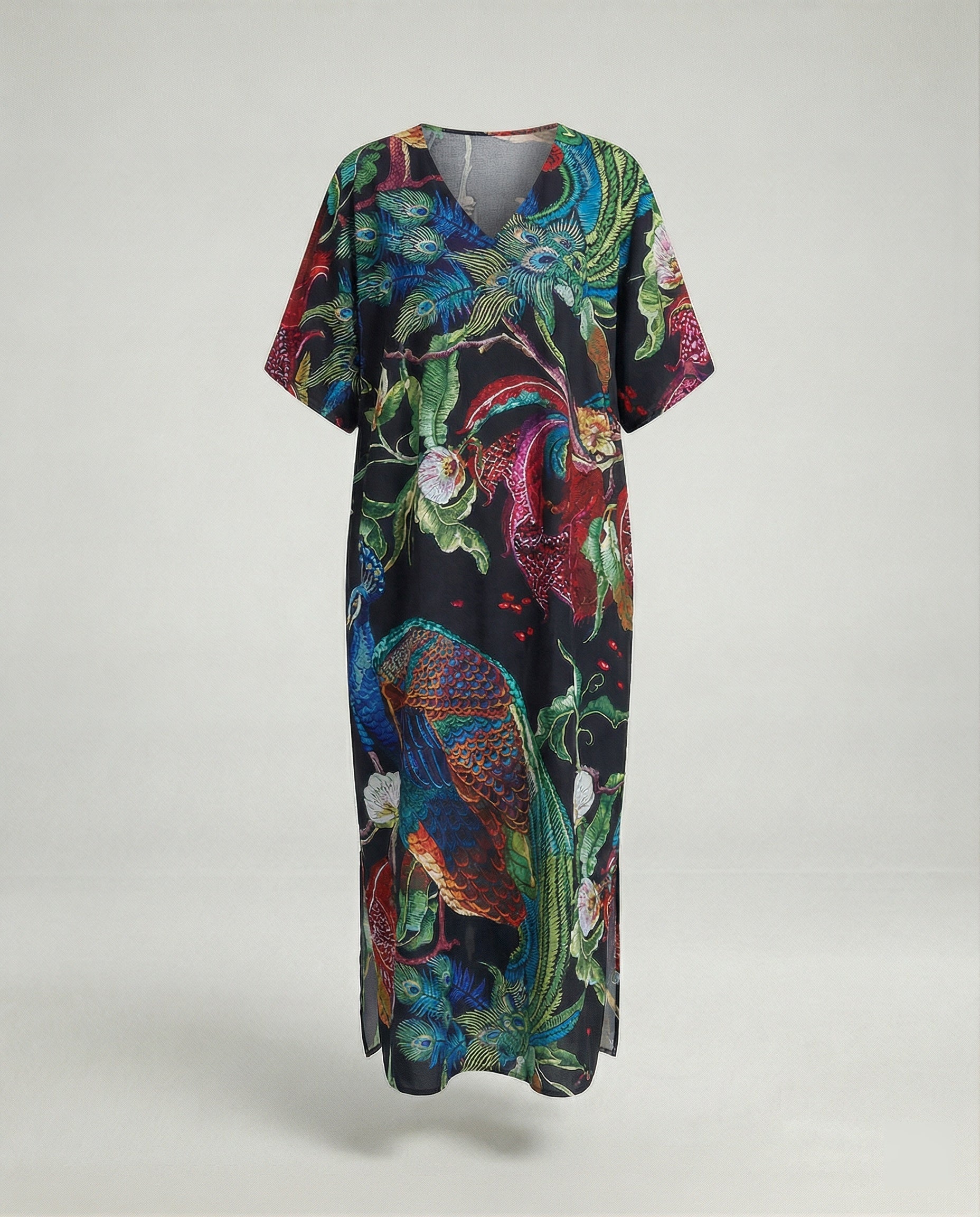 Damen Strandkleid Kimono mit Gürtel