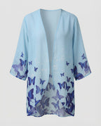 Offener Kimono Damen Floral