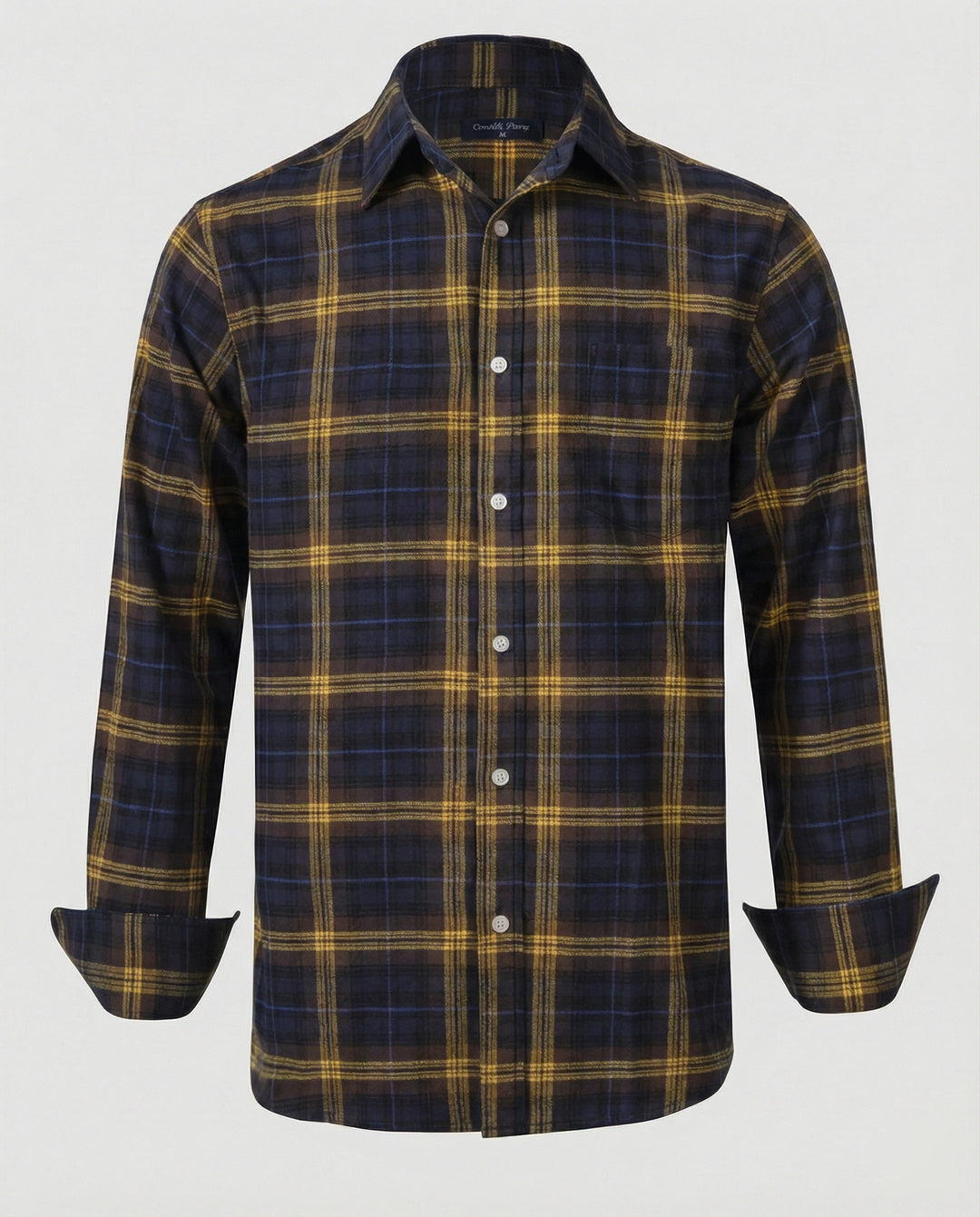 Herren Flanell Langarmhemd Kariert