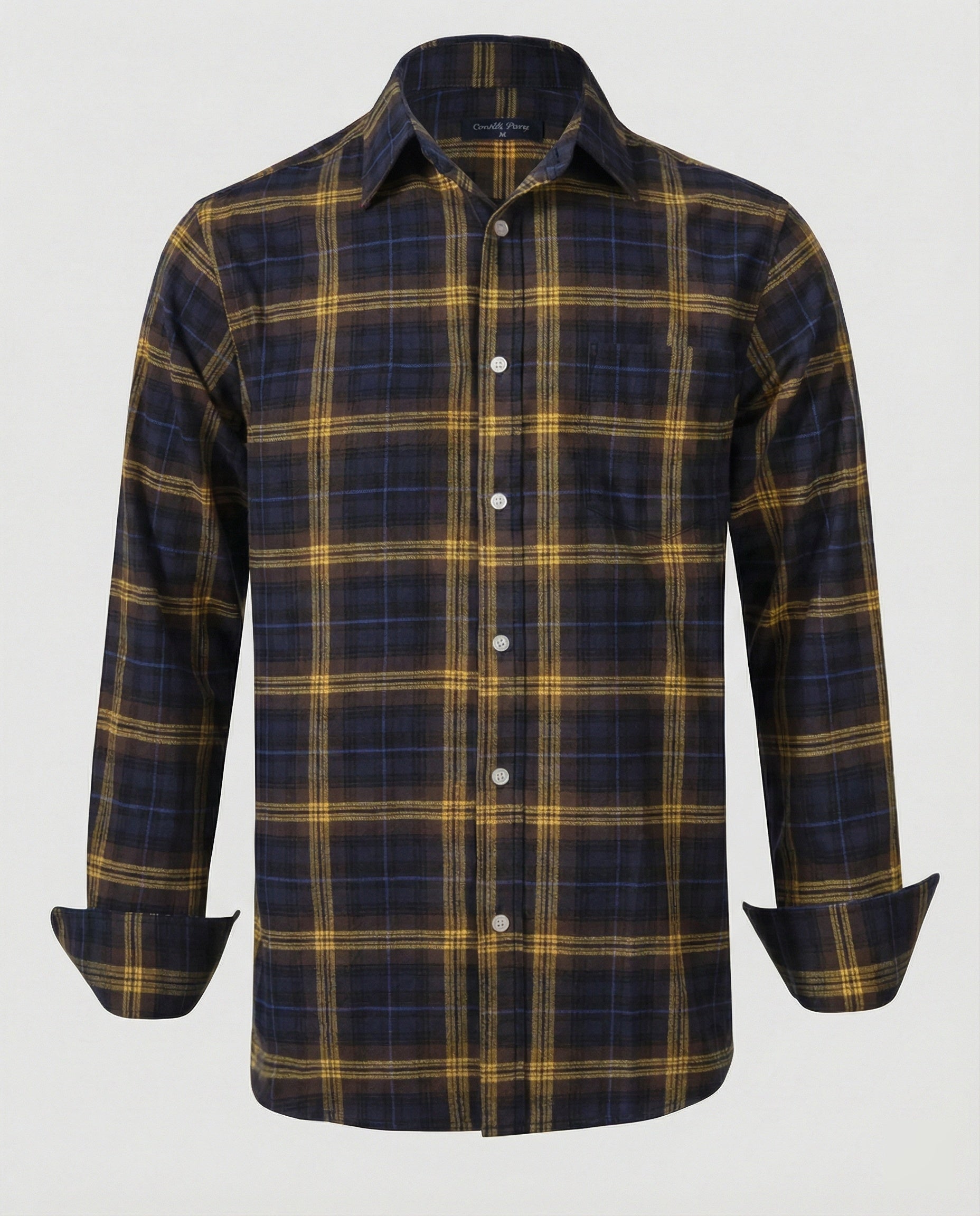 Herren Flanell Langarmhemd Kariert