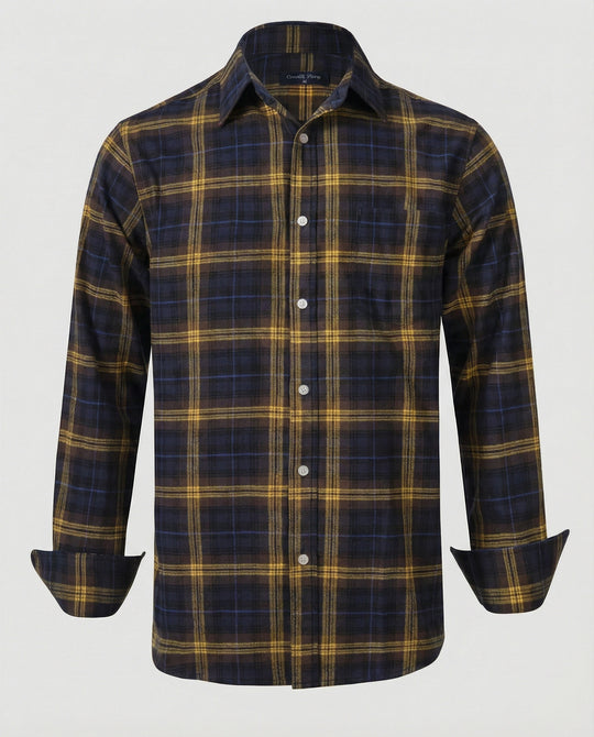Herren Flanell Langarmhemd Kariert