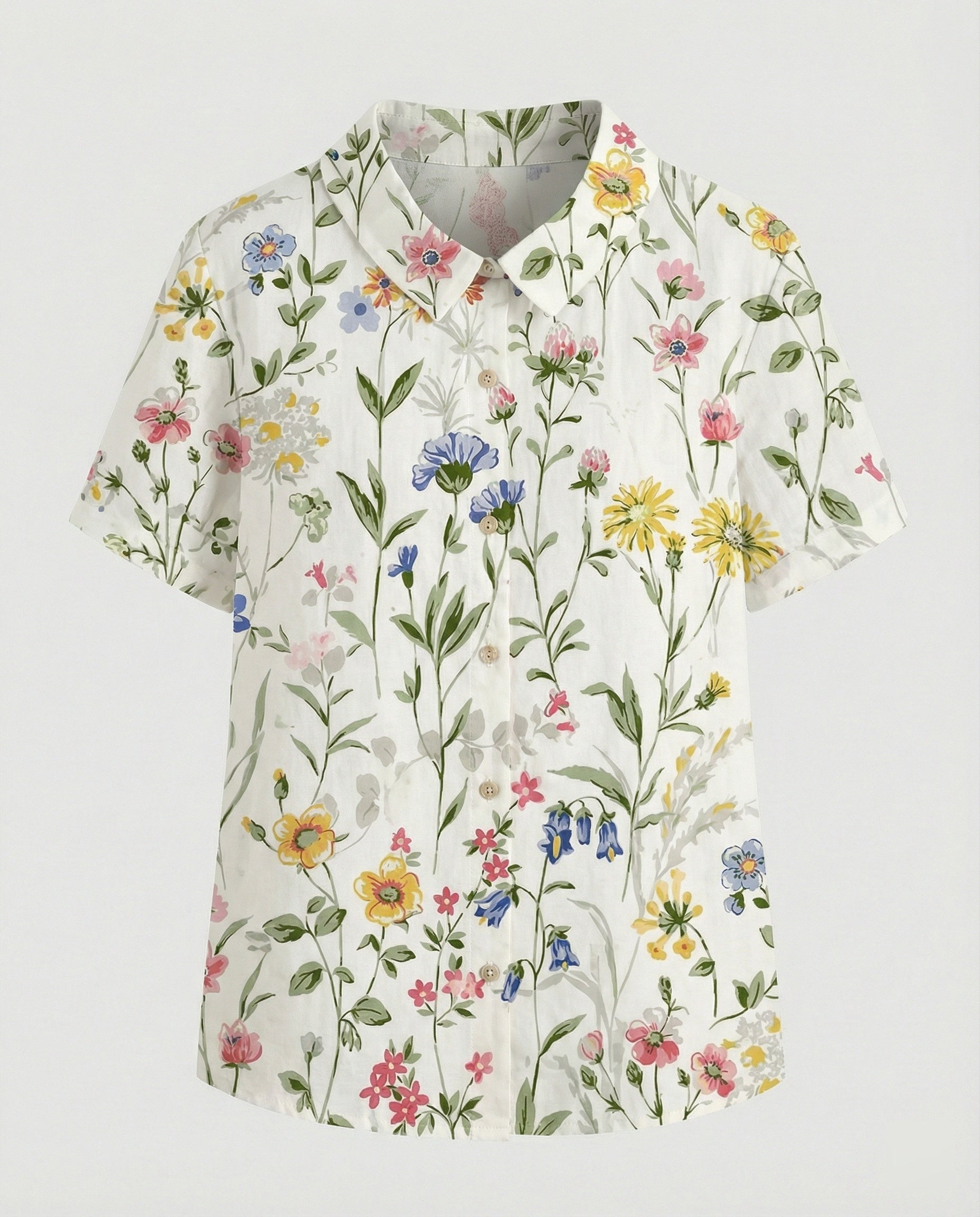 Damen Bluse Leinen Peter Pan Kragen
