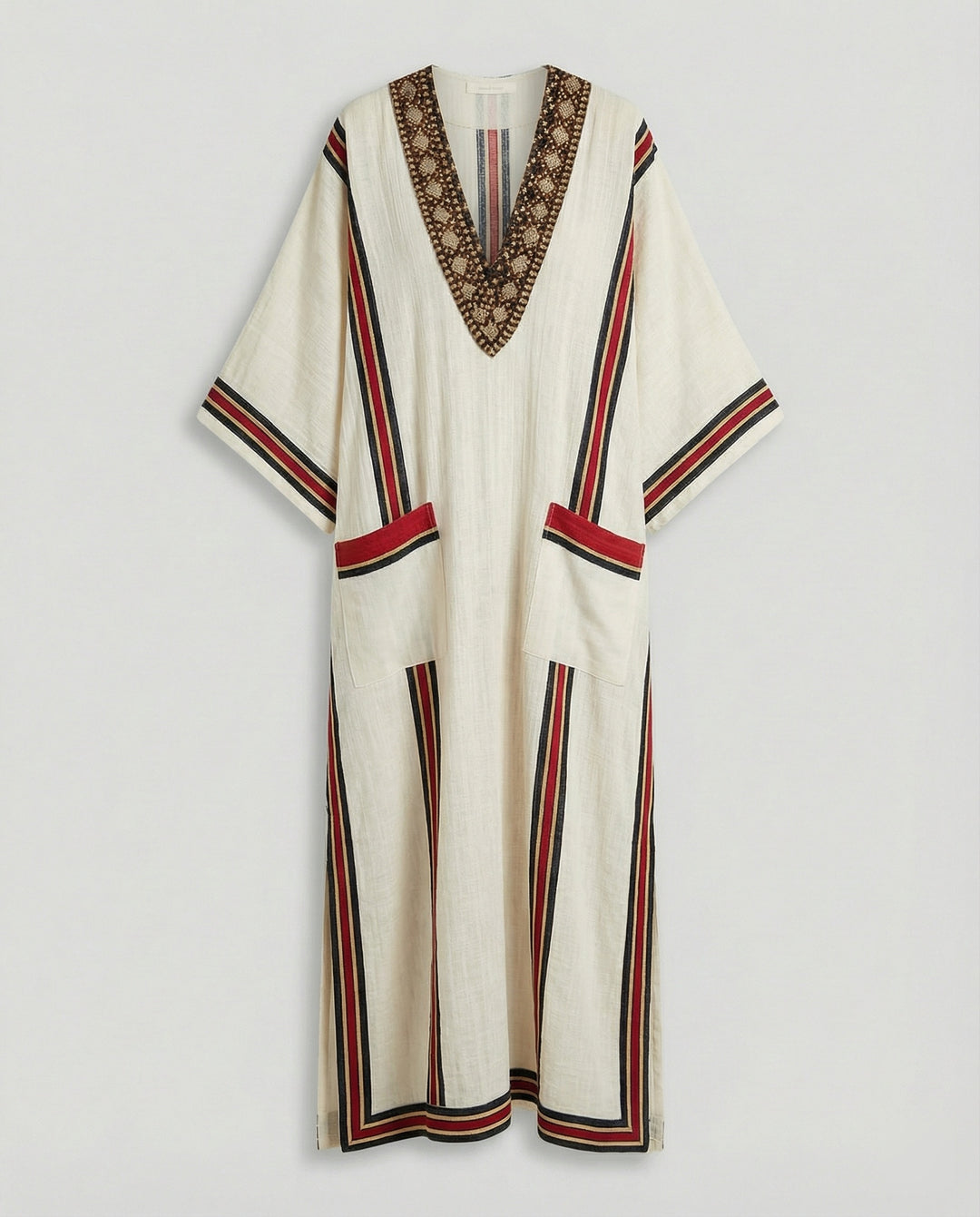 Leinen Kaftan Maxikleid Damen