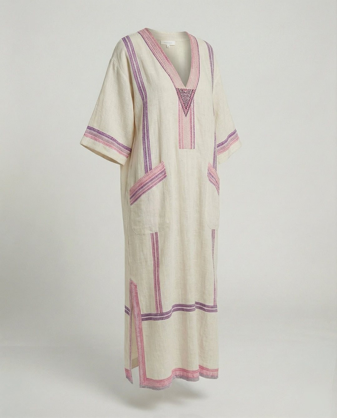 Leinen Kaftan Maxikleid Damen