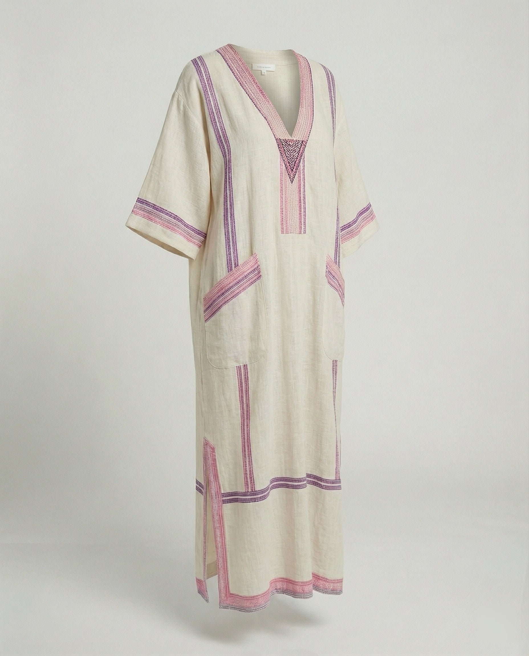 Leinen Kaftan Maxikleid Damen