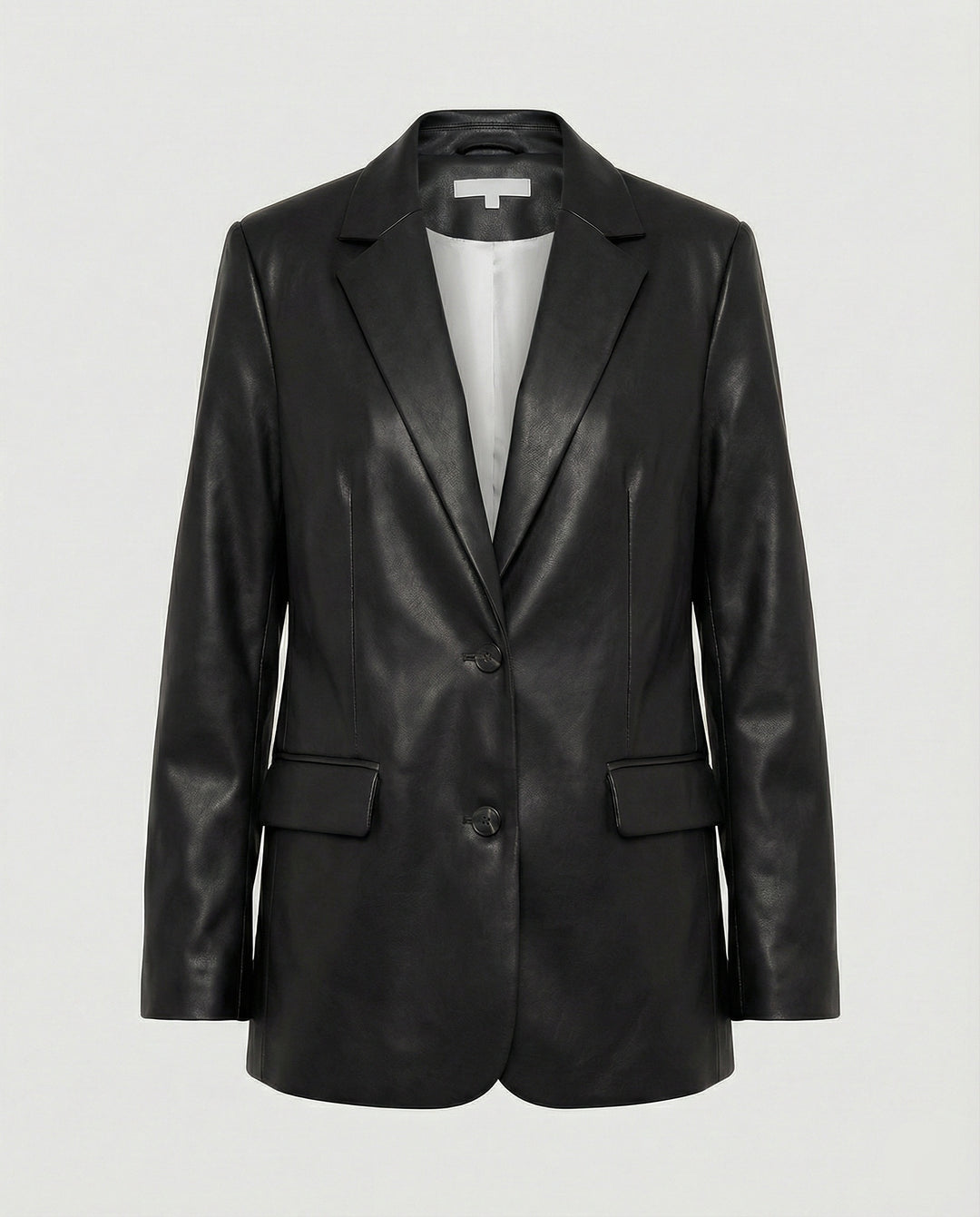 Damen Oversized Kunstleder Blazer im Trend-Look