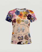 Kurzarmshirt Totenkopf Print Damen