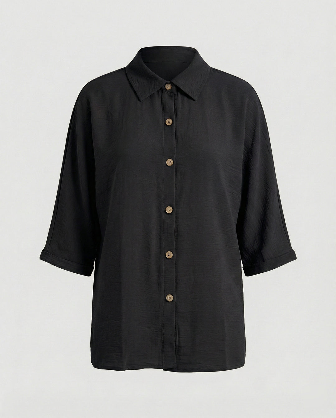 Damen Hemdbluse Oversize mit Knopfleiste