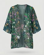 Offener Kimono Damen Floral