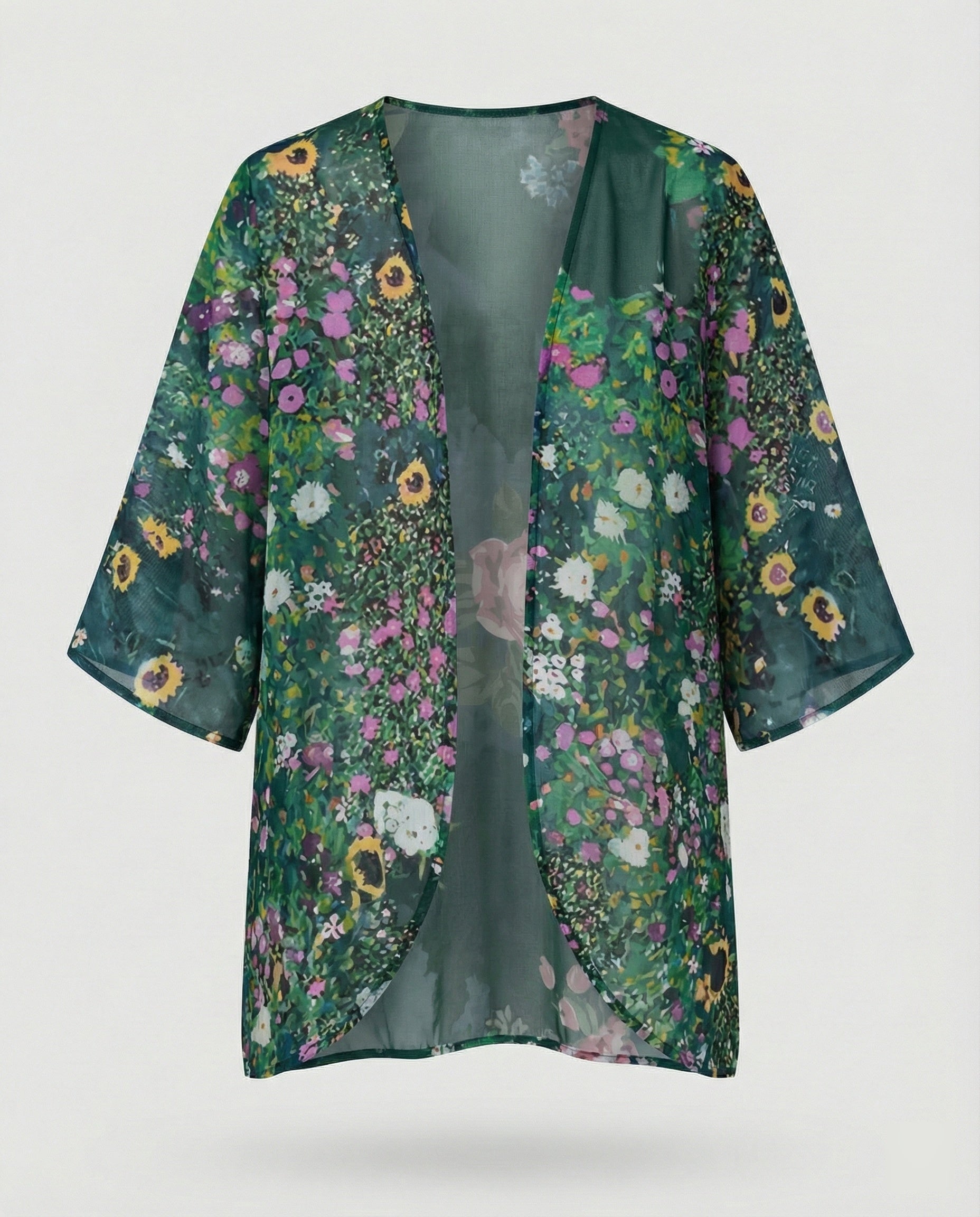 Offener Kimono Damen Floral