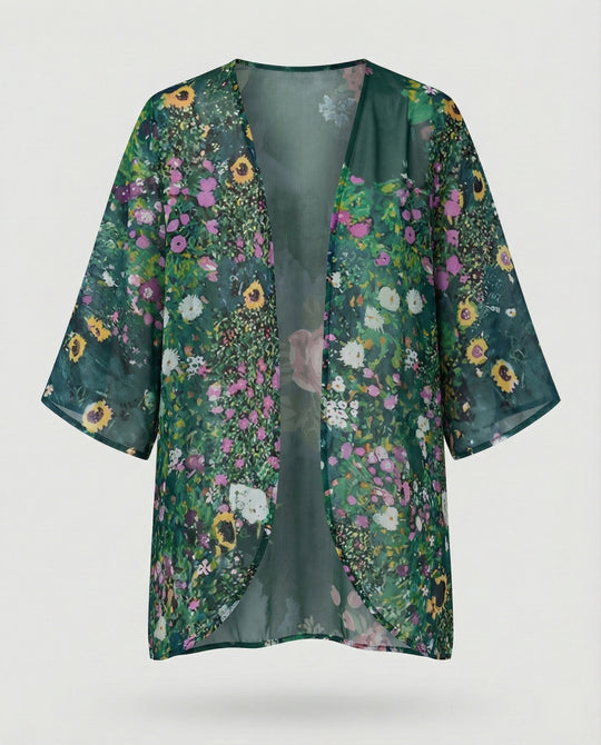 Offener Kimono Damen Floral