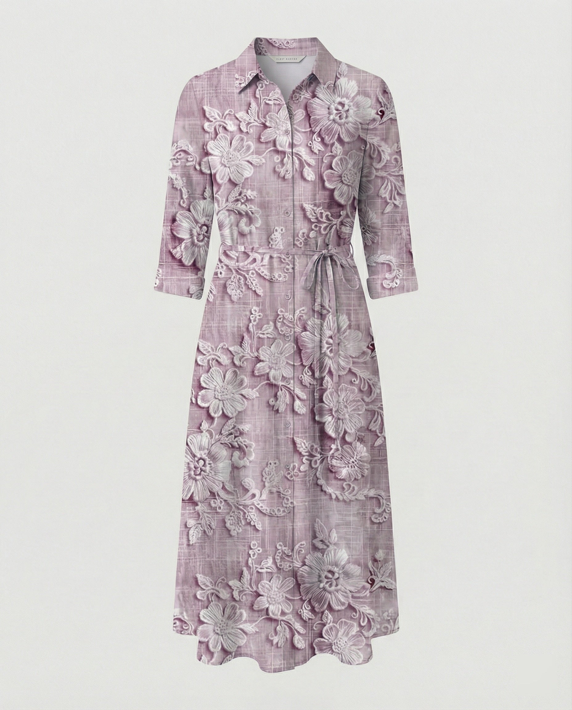 Maxikleid Damen Floral Leinenmix