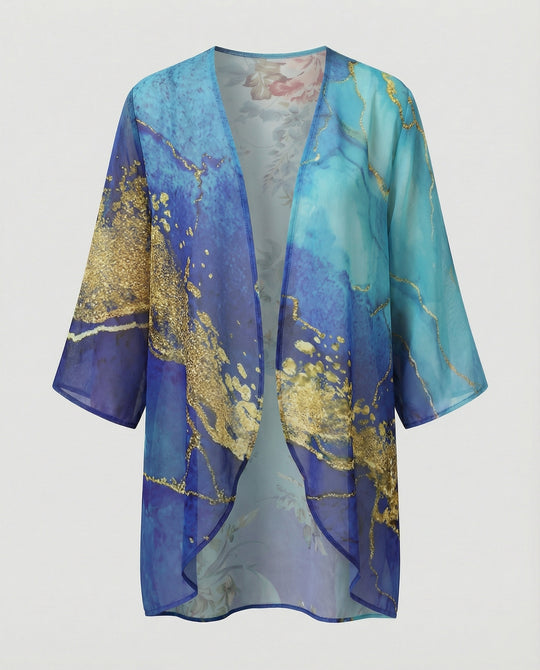 Offener Kimono Damen Floral