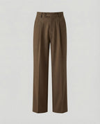 Freizeitkleidung Damen Bundfaltenhose Weit