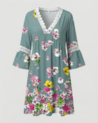 Damen Minikleid A-Linie floral