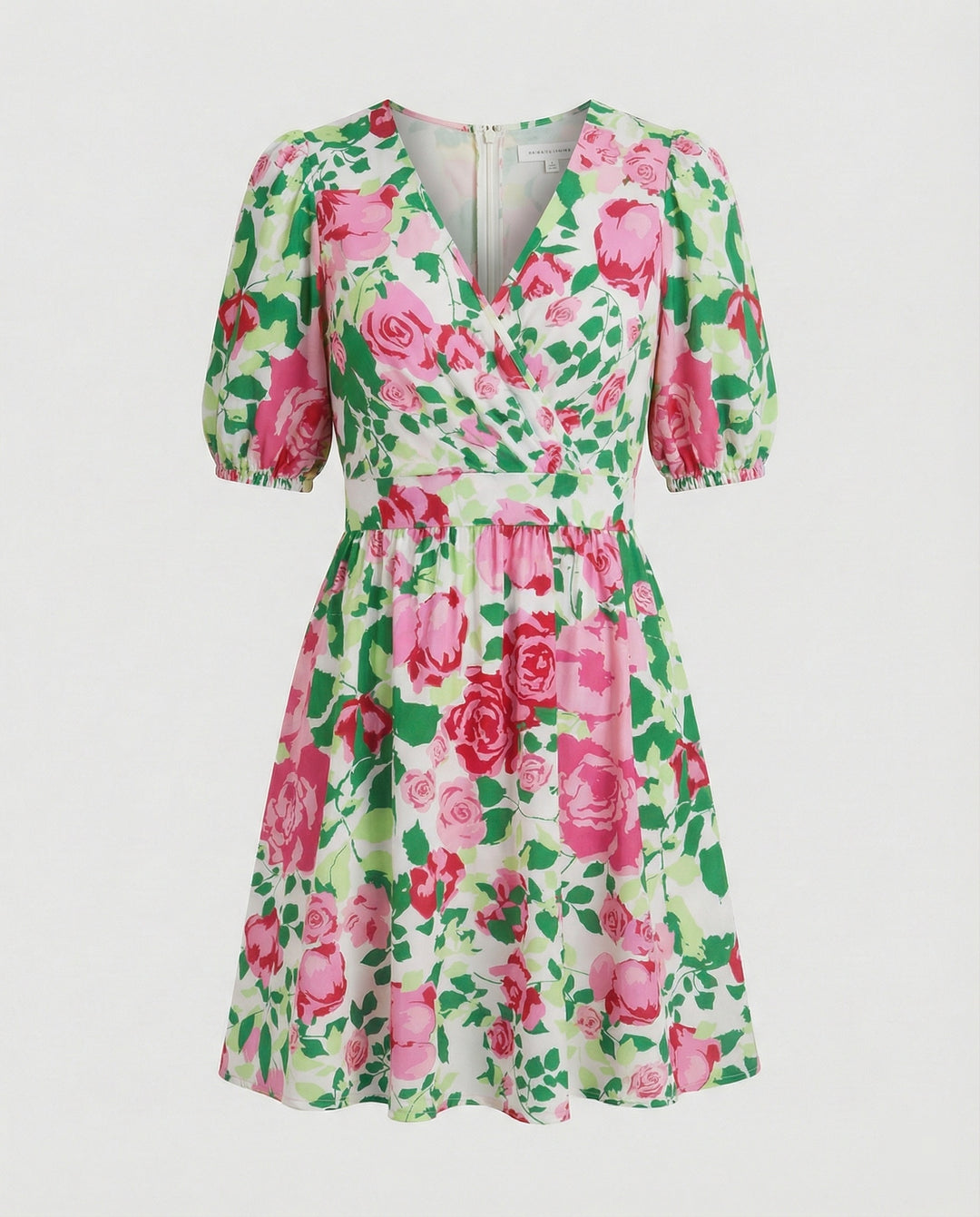 Damen Minikleid floral Wickeloptik