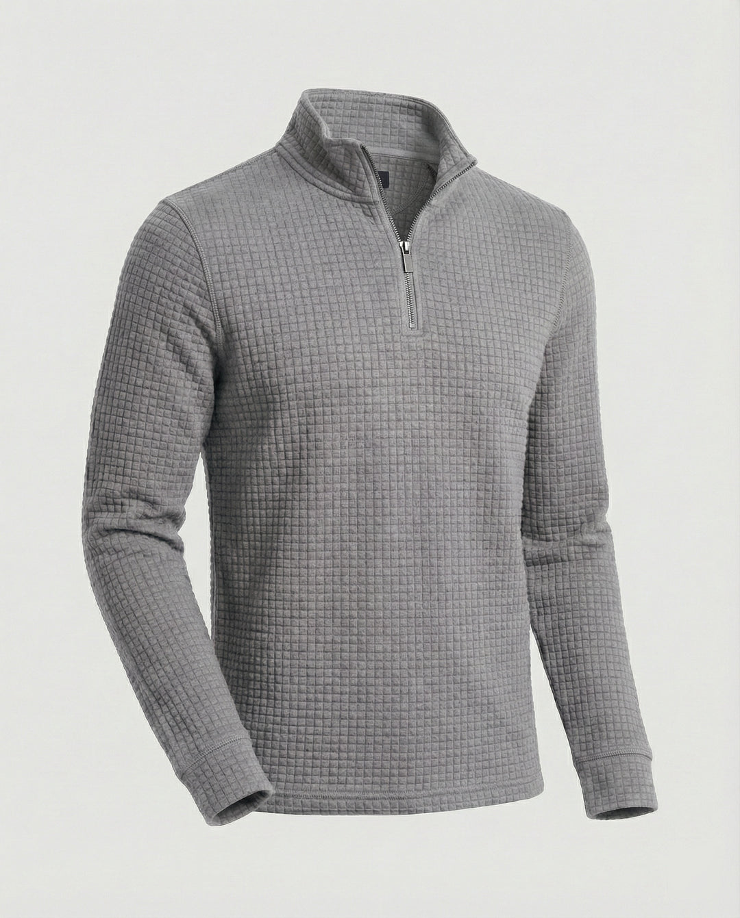 Herren funktionales Langarmshirt mit modernem Stehkragen und Reißverschluss R&B
