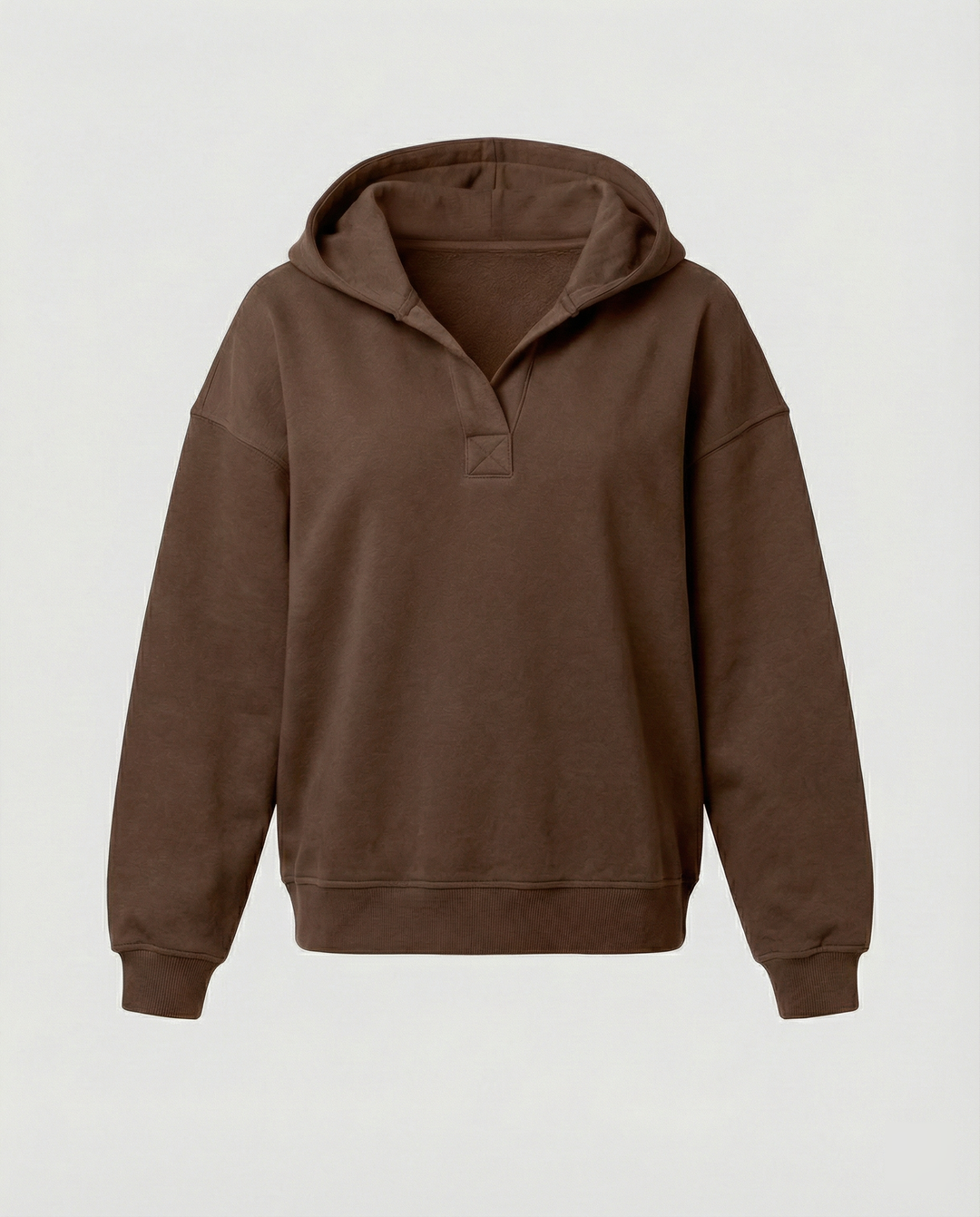Damen Oversized Kapuzensweatshirt mit lässigem Stehkragen und langen Ärmeln R&B