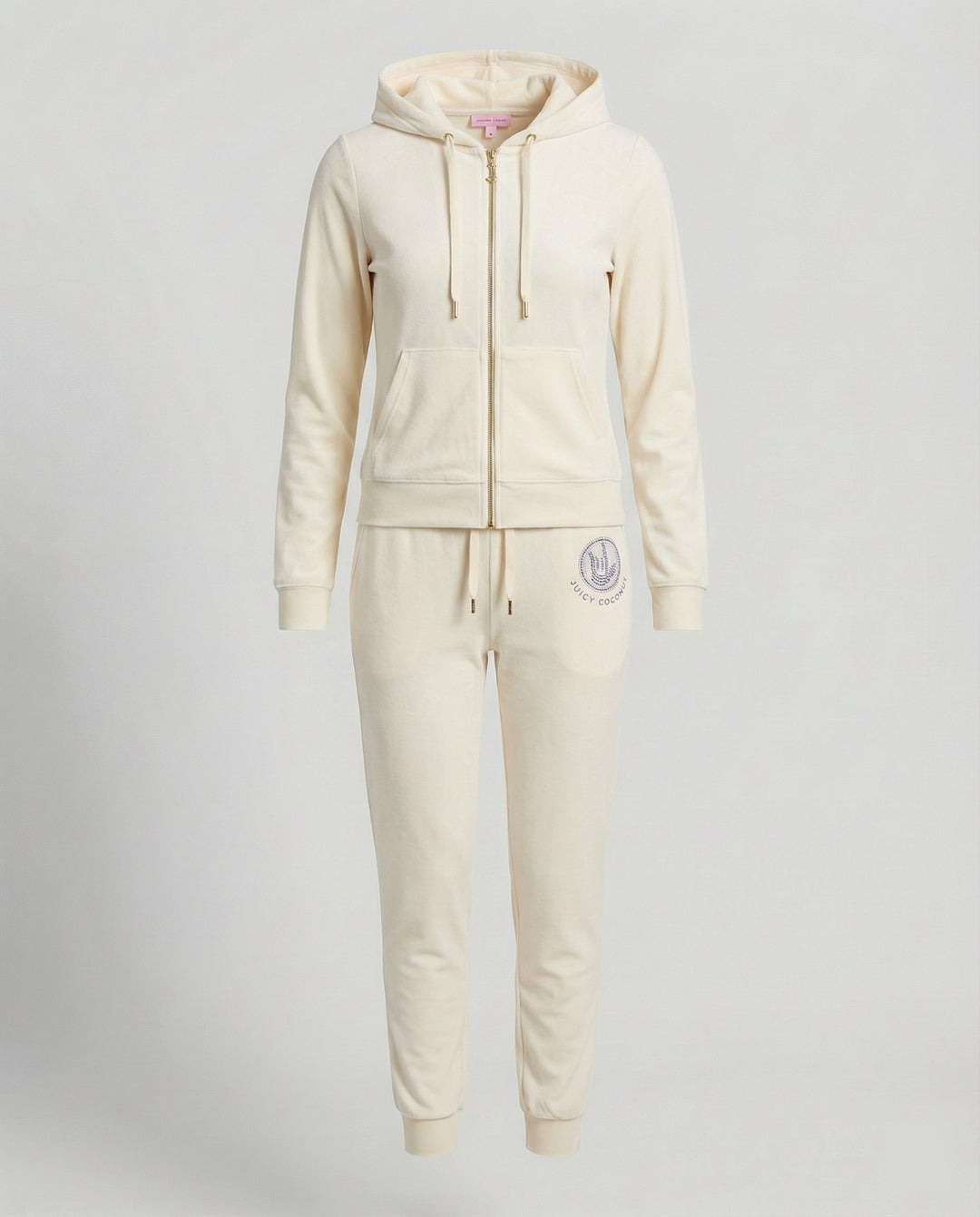 Freizeitkleidung Damen Velours Set Strass
