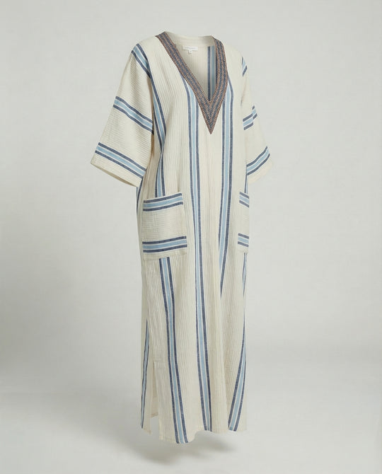 Leinen Kaftan Maxikleid Damen