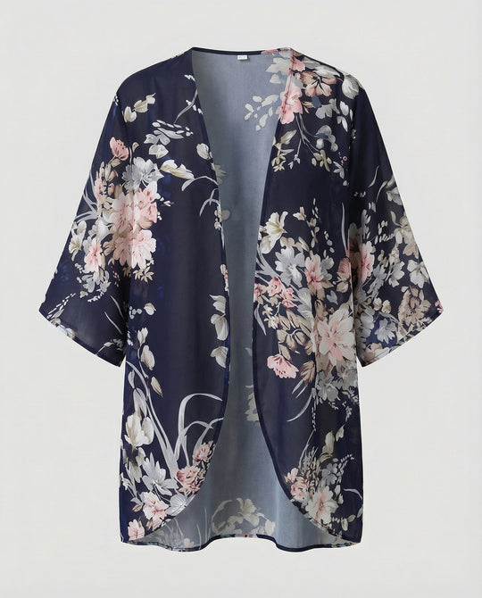 Offener Kimono Damen Floral