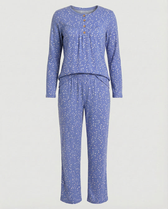 Damen Pyjama Set Damen Print