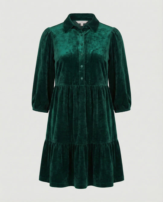 Damen Freizeitkleid Samt Babydoll