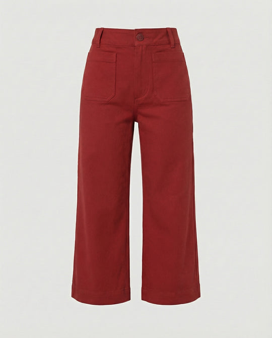 Damen weite Bequemhose mit modischen Details