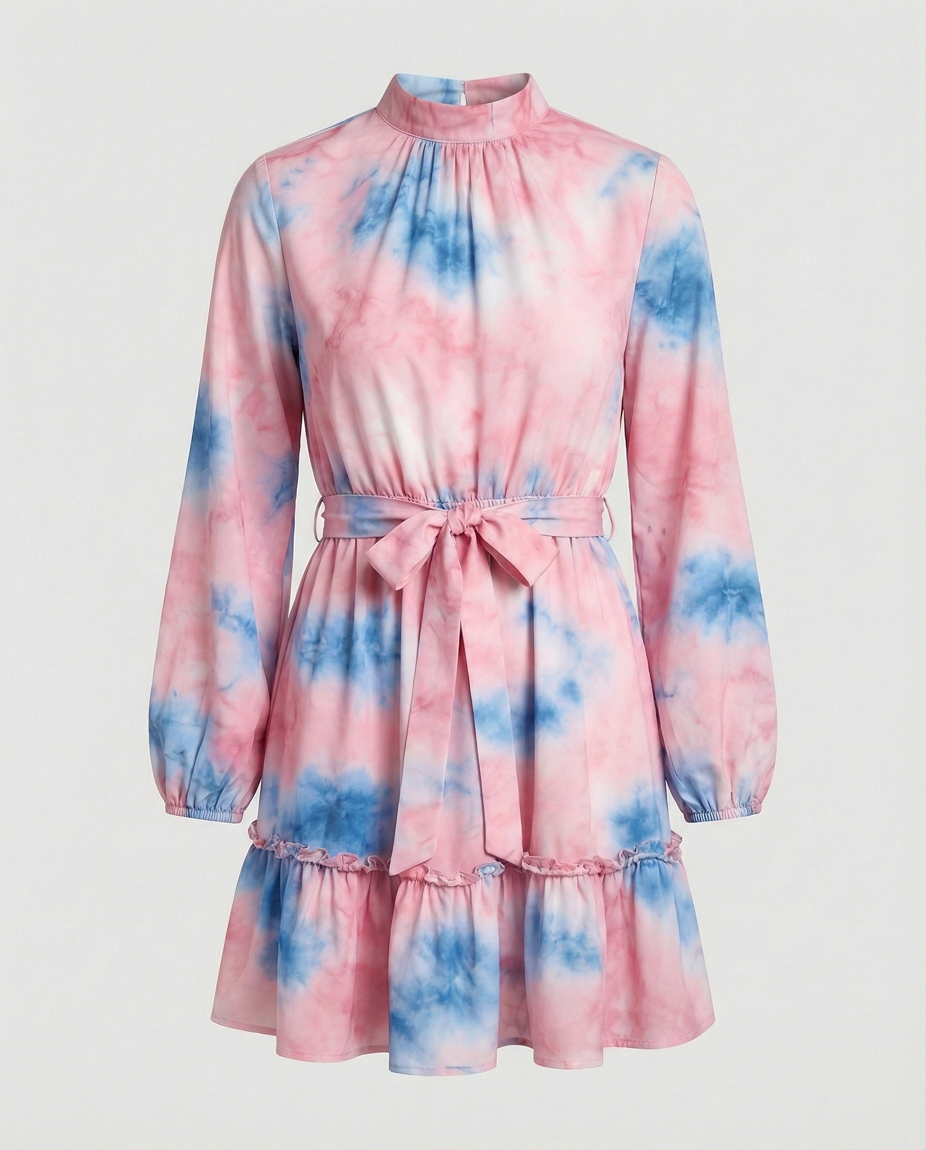 Damen Freizeitkleid Mini mit Volant