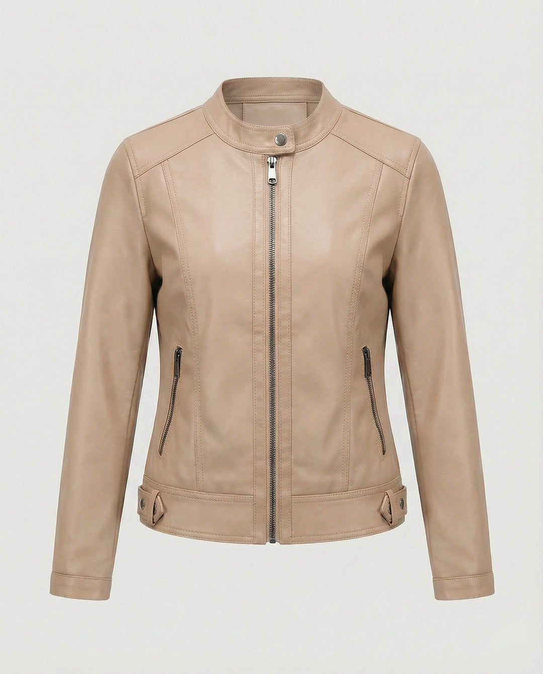 Damen Bikerjacke Lederoptik