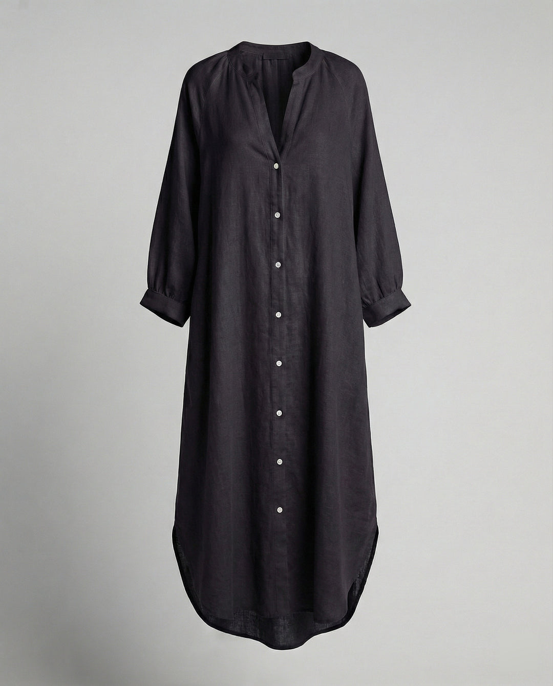 Damen Leinenkleid Kaftan lang