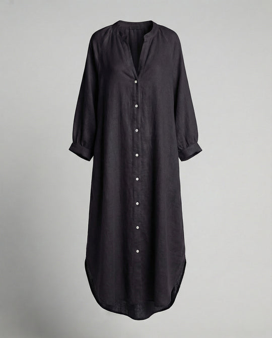 Damen Leinenkleid Kaftan lang