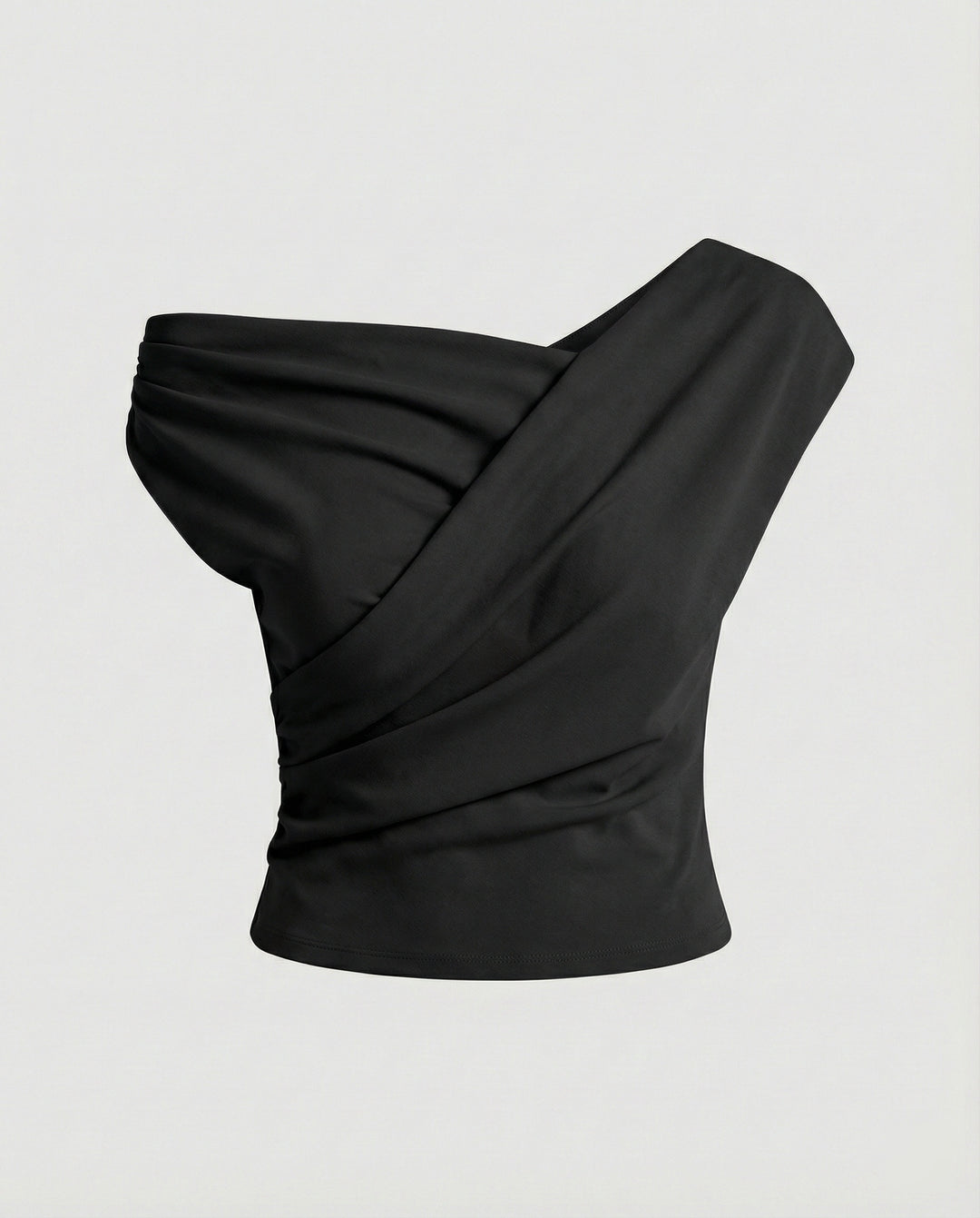 Damen Elegantes Drapiertes Oberteil mit asymmetrischem Schnitt R&B