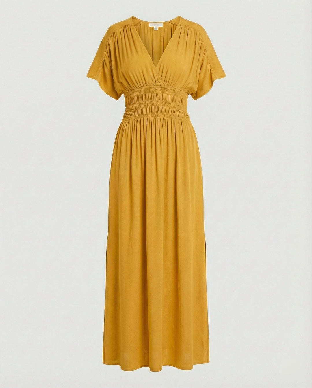 Damen Maxikleid Sommer V-Ausschnitt Schlitz