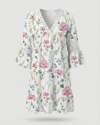 Damen Minikleid A-Linie floral