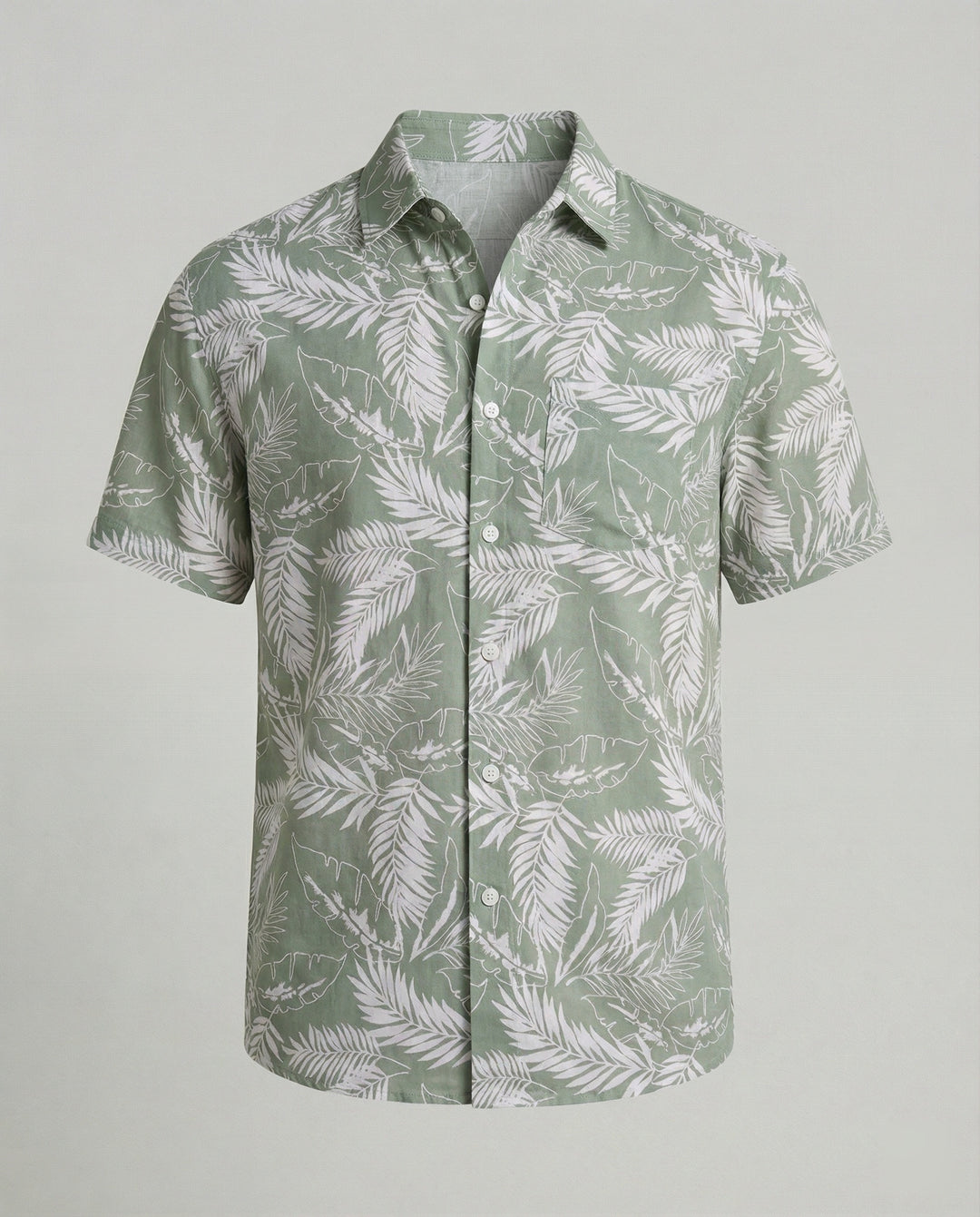 Kurzarm Hawaiihemd Herren Palmenprint