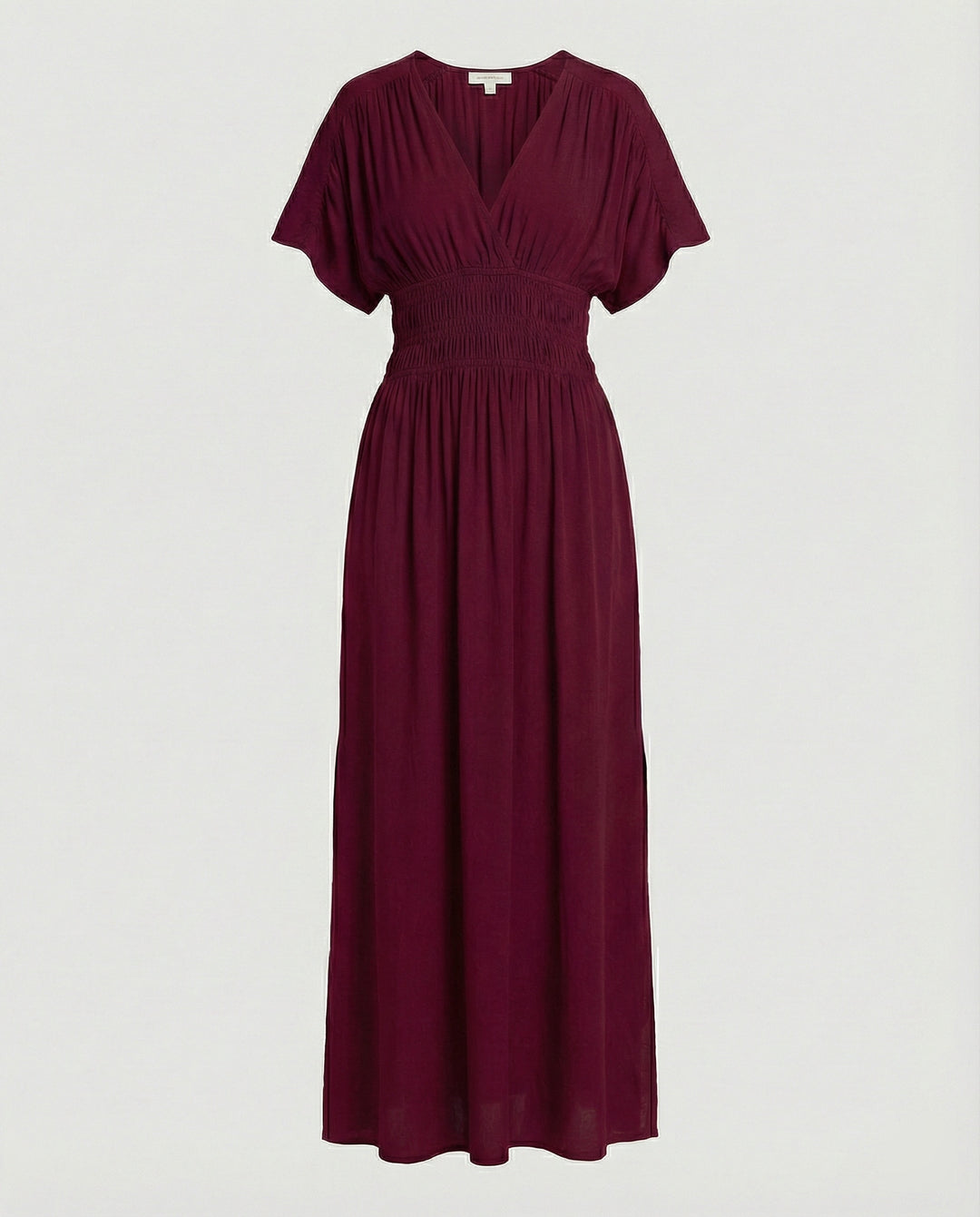 Damen Maxikleid Sommer V-Ausschnitt Schlitz