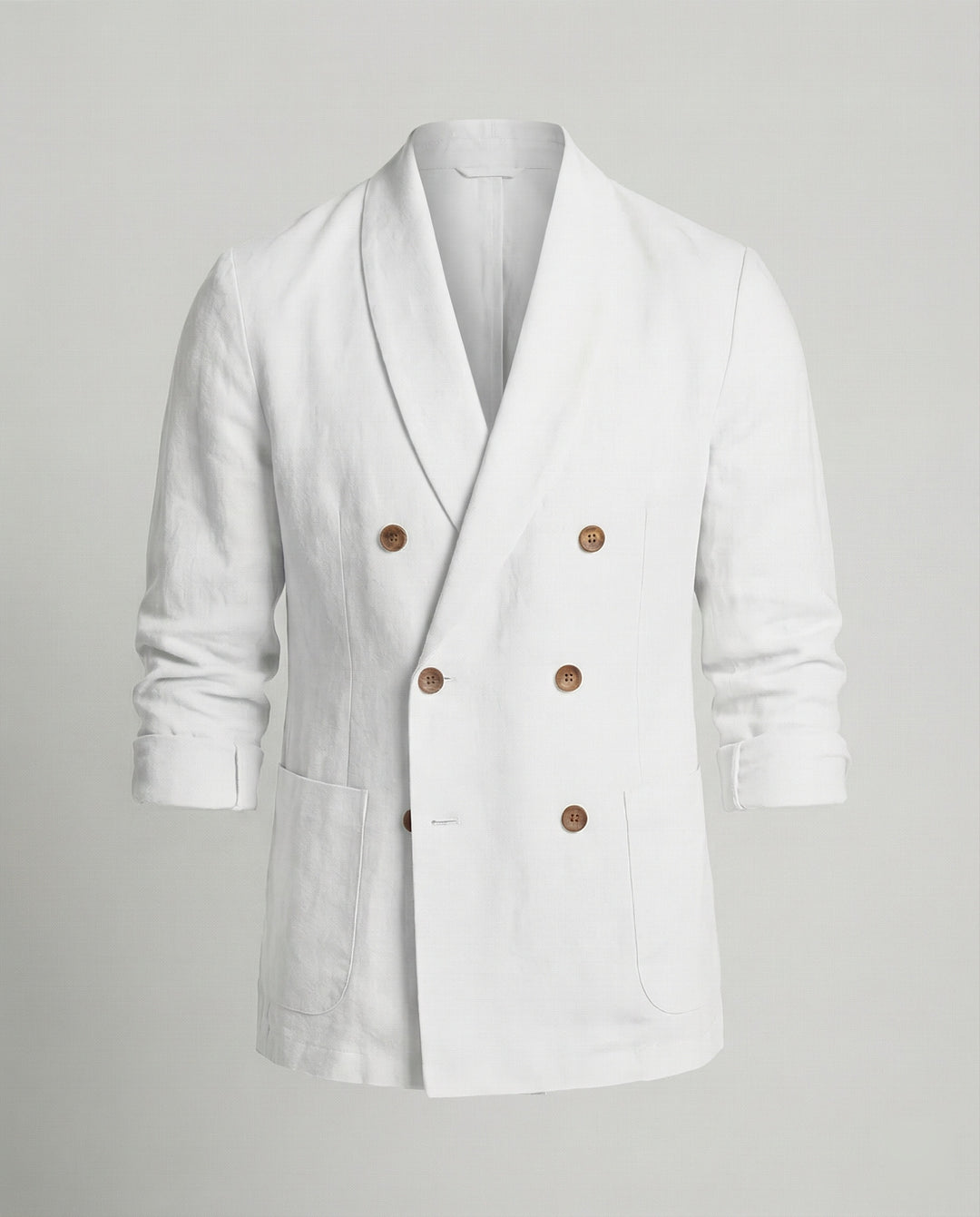 Herren Leichte Leinenjacke mit doppelter Knopfleiste