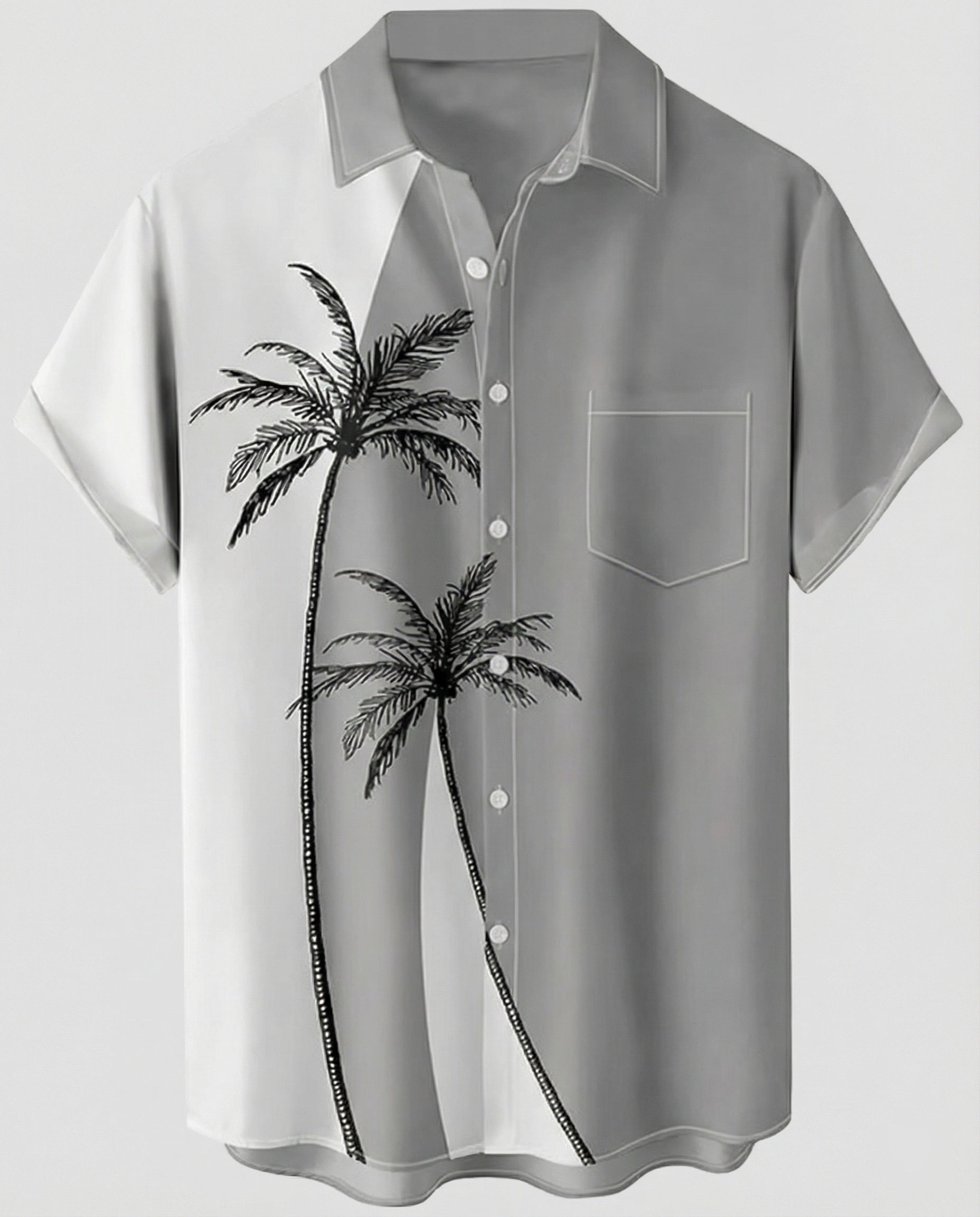 Kurzarm Hawaiihemd Herren Palmenprint