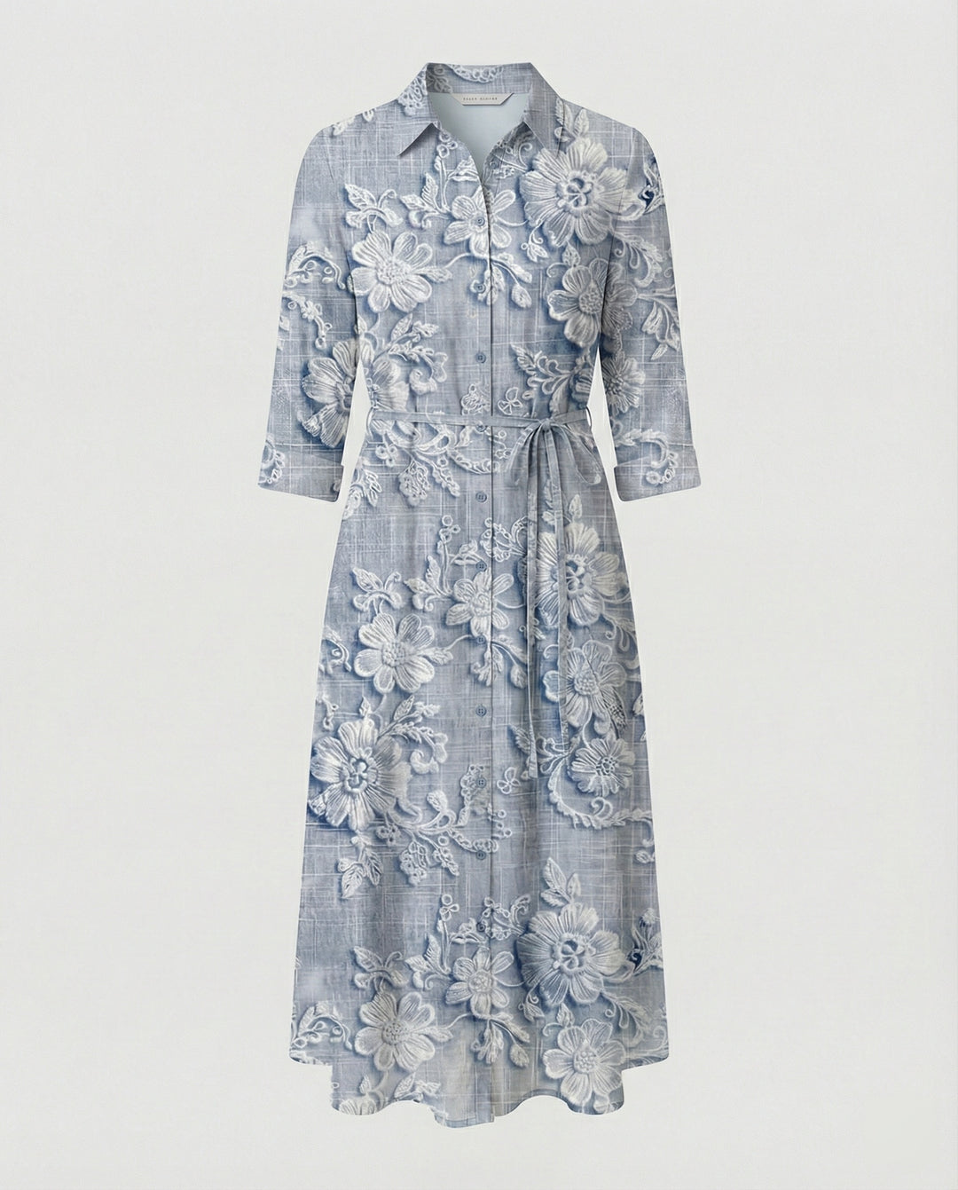 Maxikleid Damen Floral Leinenmix