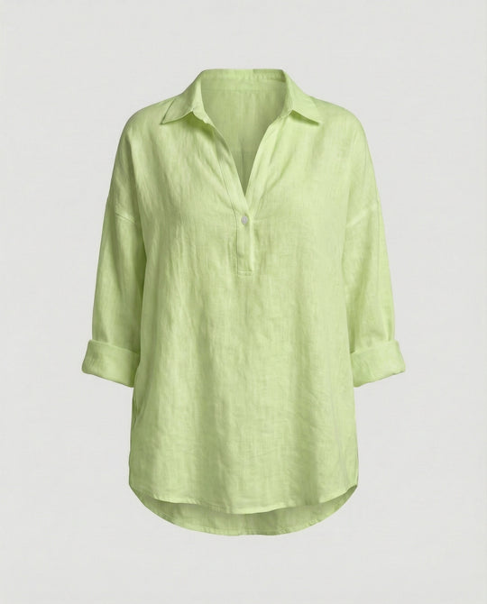 Leinenbluse Damen mit Knopfleiste