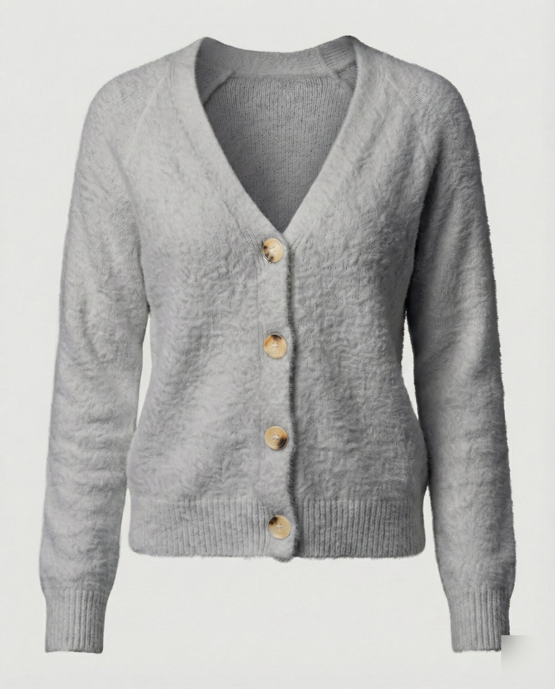 Damen Strickcardigan kuschelig mit dekorativen Knöpfen