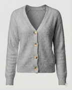 Damen Strickcardigan kuschelig mit dekorativen Knöpfen