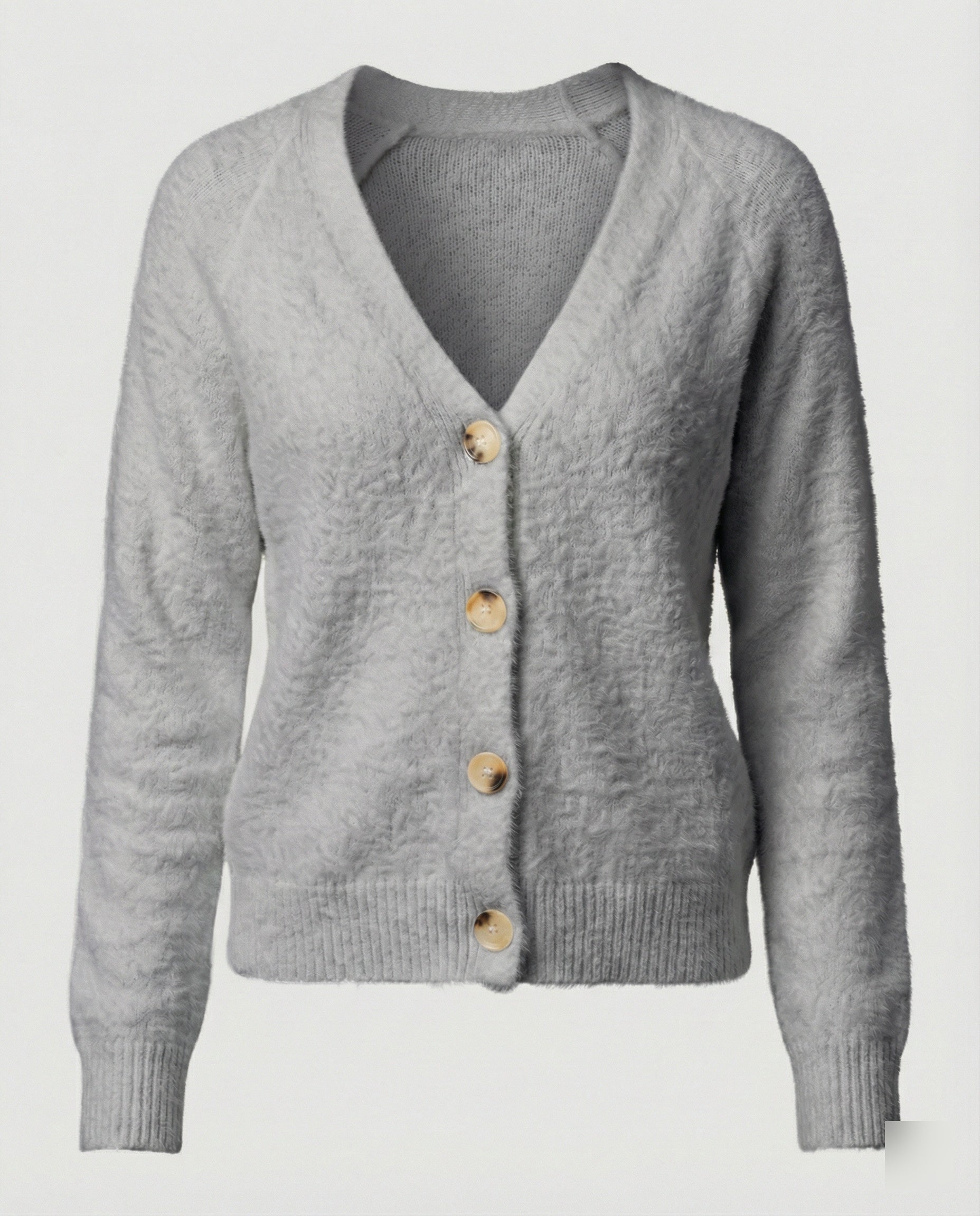 Damen Strickcardigan kuschelig mit dekorativen Knöpfen
