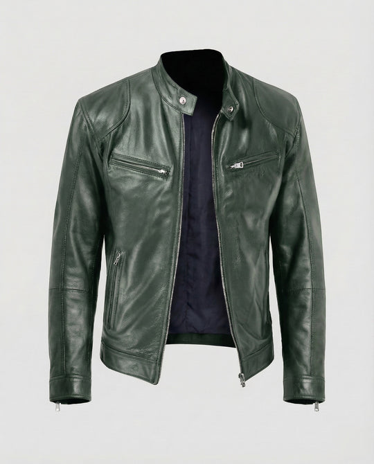 Herren Motorrad Lederblouson