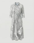 Maxikleid Damen Floral Leinenmix