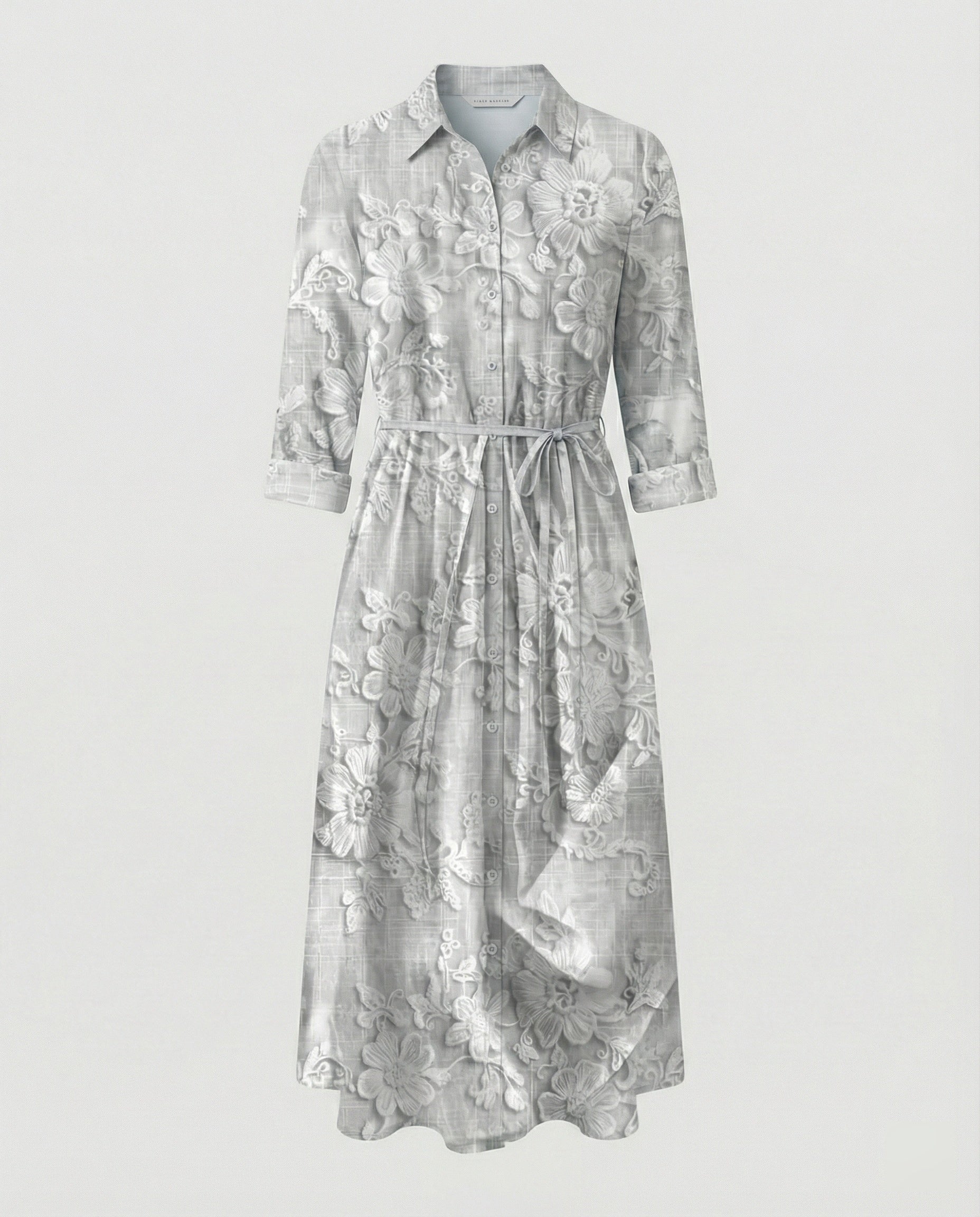 Maxikleid Damen Floral Leinenmix
