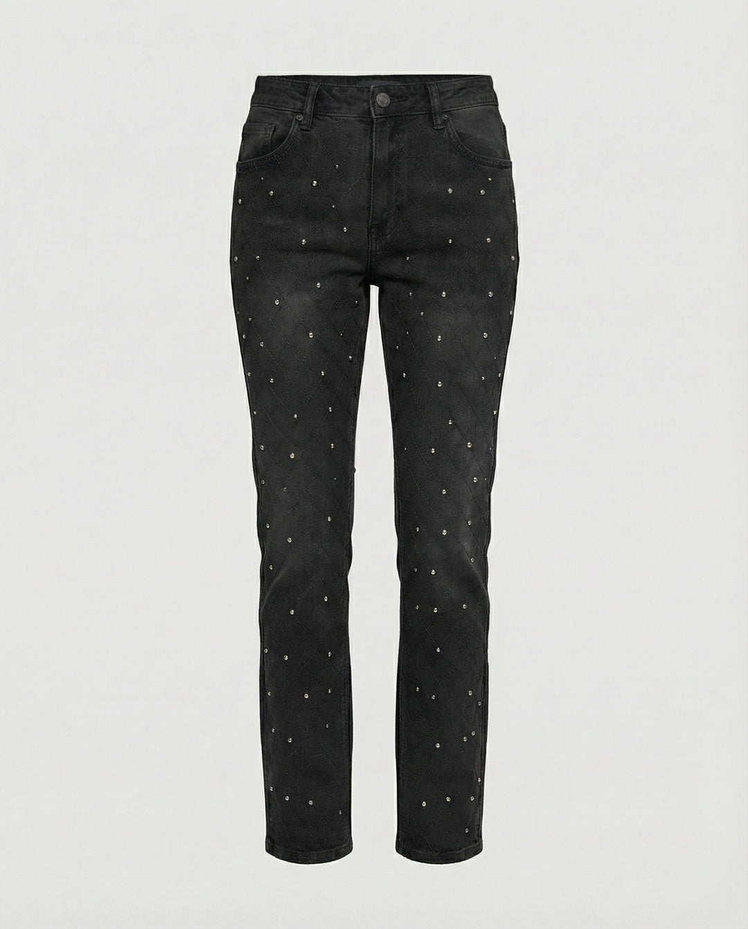 Damen Jeans mit Perlen gerades Bein