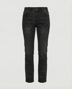 Damen Jeans mit Perlen gerades Bein